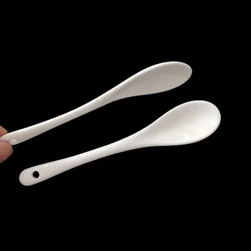 Honkenda White Ceramic Coffee Spoon 13cm (5.1 Inch) | Set of 12 | Smooth & Dishwasher Safe thumbnail 5