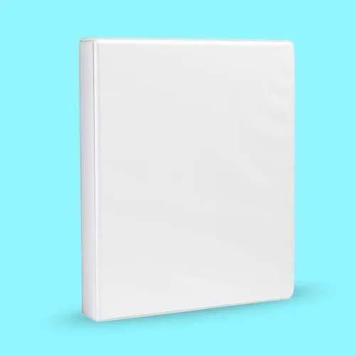 Amazon Basics 3-Ring Binder, 1-Inch, Customizable, White, 1-Pack | Holds 175 Sheets thumbnail 3