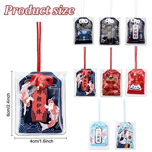 WEBEEDY 16 Pieces Japanese Omamori Amulet for Safe Travel & Luck | Blessing & Success Charm thumbnail 2