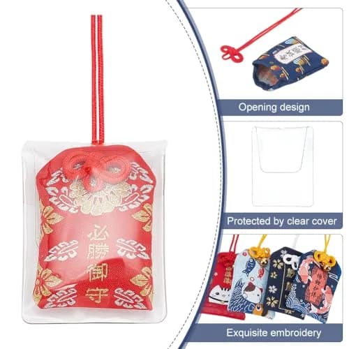 WEBEEDY 16 Pieces Japanese Omamori Amulet for Safe Travel & Luck | Blessing & Success Charm thumbnail 3