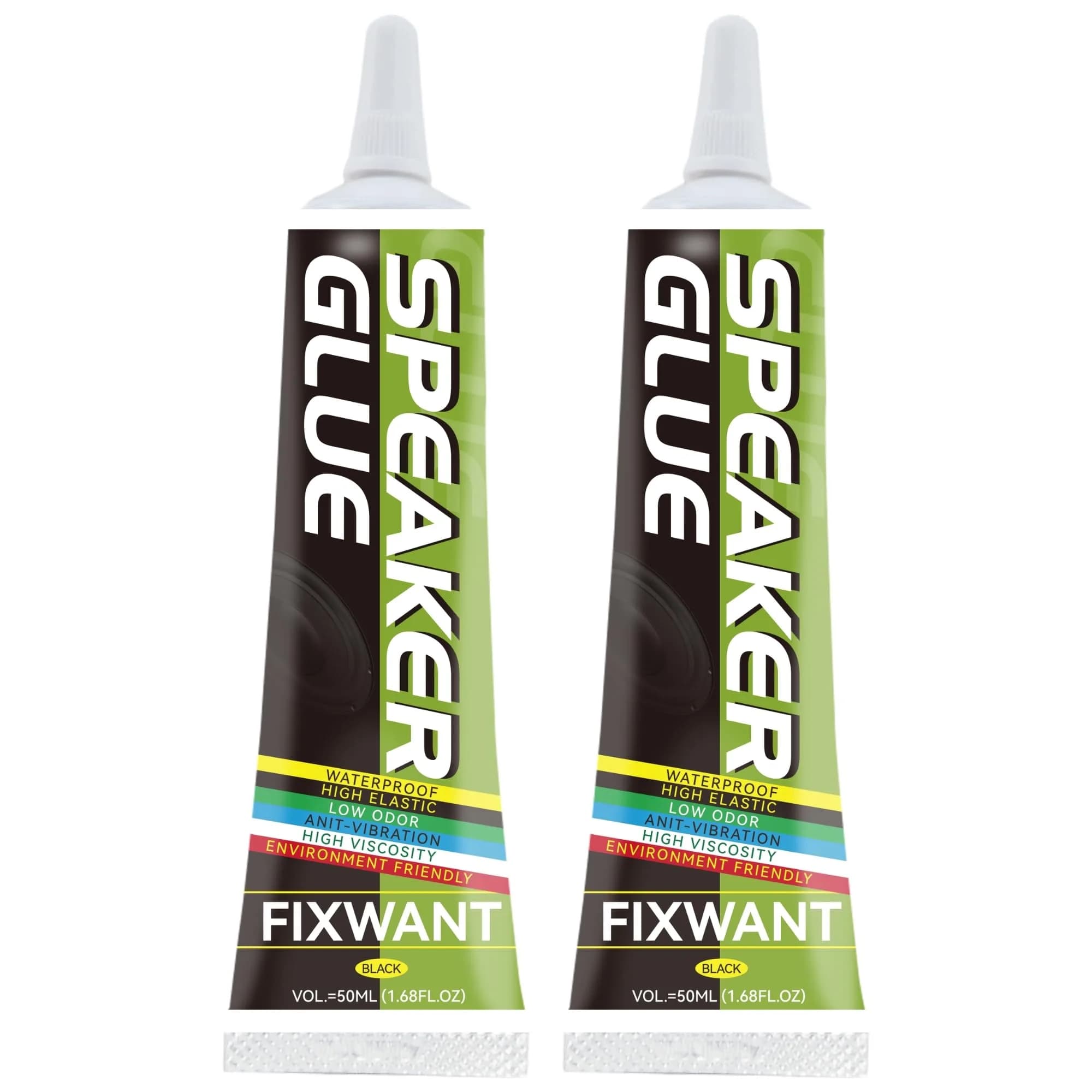 FIXWANT Loud Speaker Repair Glue 50ml (1.68 fl oz) 2-Pack | Strong Adhesive for Speaker Parts & More