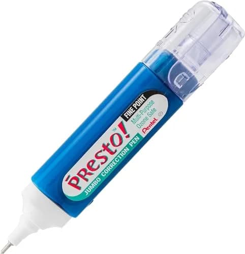 Pentel Presto! Jumbo Correction Pen 12ml (0.4 fl.oz.) 2-Pack | Fine Point Metal Tip for Smooth Ink Flow thumbnail 2