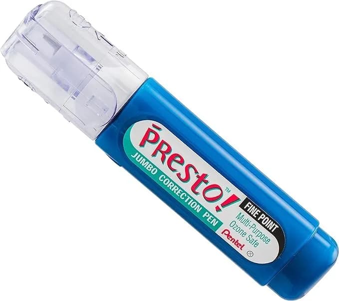 Pentel Presto! Jumbo Correction Pen 12ml (0.4 fl.oz.) 2-Pack | Fine Point Metal Tip for Smooth Ink Flow thumbnail 4