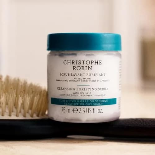 Christophe Robin Purifying Scalp Scrub with Sea Salt 2.5 fl oz | Detox & Purify for Sensitive & Oily Scalps thumbnail 4