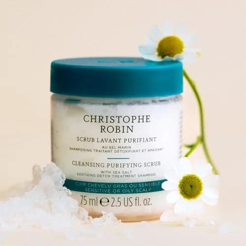 Christophe Robin Purifying Scalp Scrub with Sea Salt 2.5 fl oz | Detox & Purify for Sensitive & Oily Scalps thumbnail 3