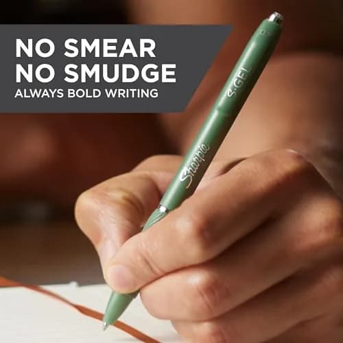 Sharpie S-Gel Gel Pens Medium Point 0.7mm Black Ink 4 Count | Smooth Writing Instrument for Office and Students thumbnail 2