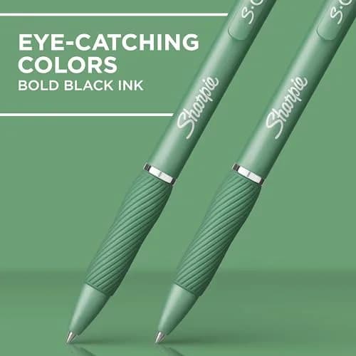 Sharpie S-Gel Gel Pens Medium Point 0.7mm Black Ink 4 Count | Smooth Writing Instrument for Office and Students thumbnail 3