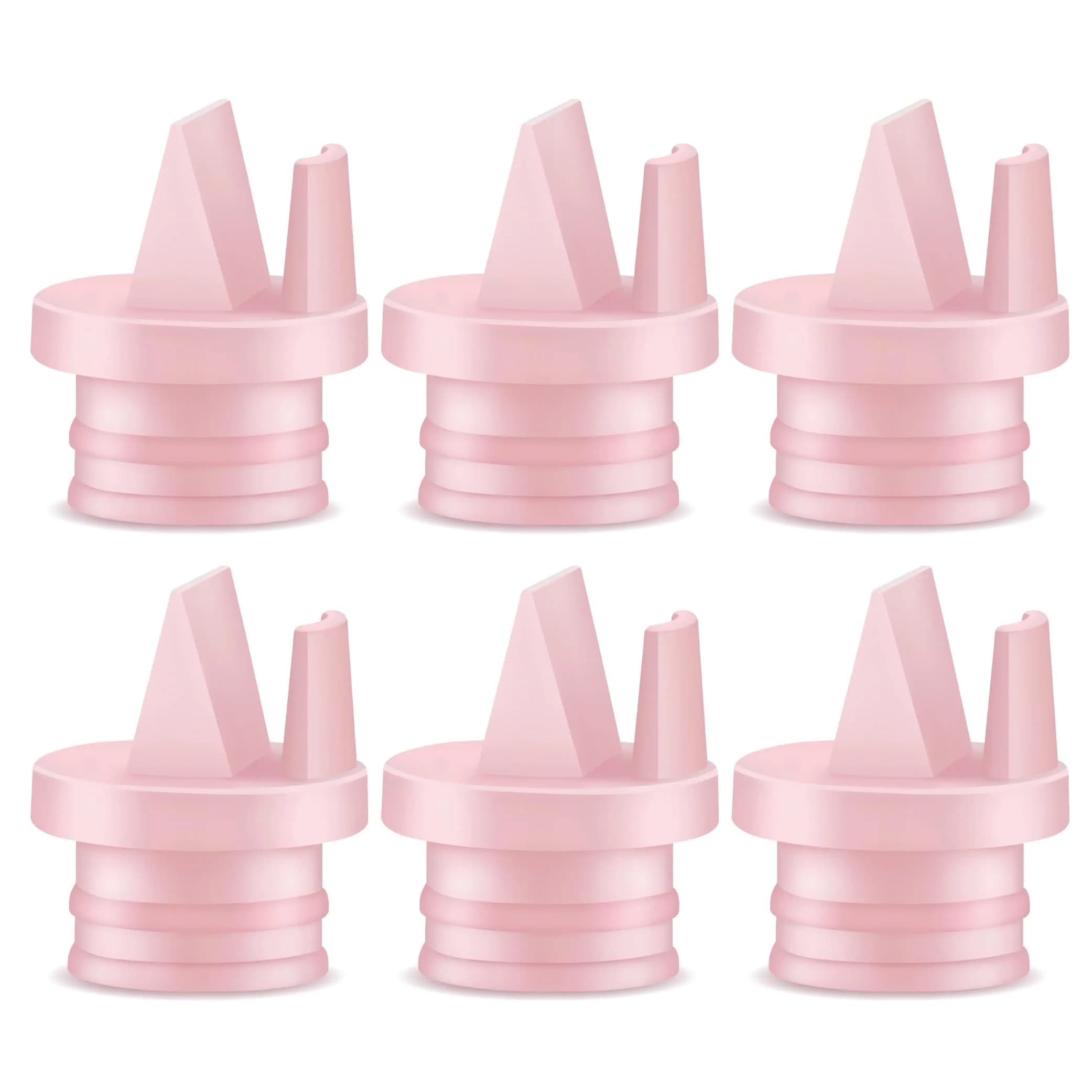 Maymom Duckbill Valves with Pull Tab for Spectra & Medela Pumps, 6 pc Blue | BPA-Free Silicone Replacement Parts — Pink