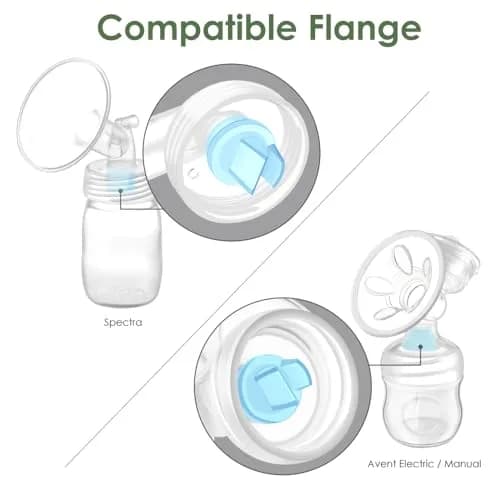 Maymom Duckbill Valves with Pull Tab for Spectra & Medela Pumps, 6 pc Blue | BPA-Free Silicone Replacement Parts thumbnail 7