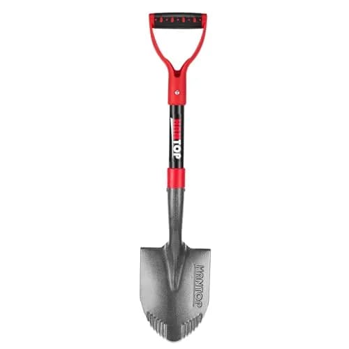 HANTOP Small Garden Digging Shovel 28 inches | Sharp Blade, Non-slip Grip, Durable Fiberglass Handle thumbnail 1