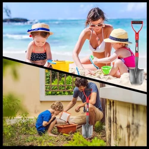 HANTOP Small Garden Digging Shovel 28 inches | Sharp Blade, Non-slip Grip, Durable Fiberglass Handle thumbnail 6