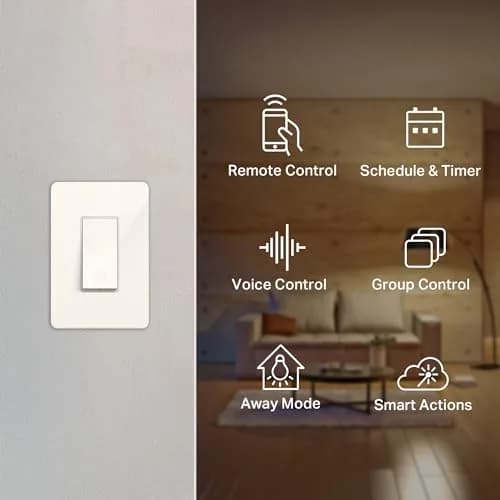 Kasa Smart Light Switch, Single Pole, Need Neutral Wire | Wi-Fi, Alexa & Google Compatible thumbnail 2