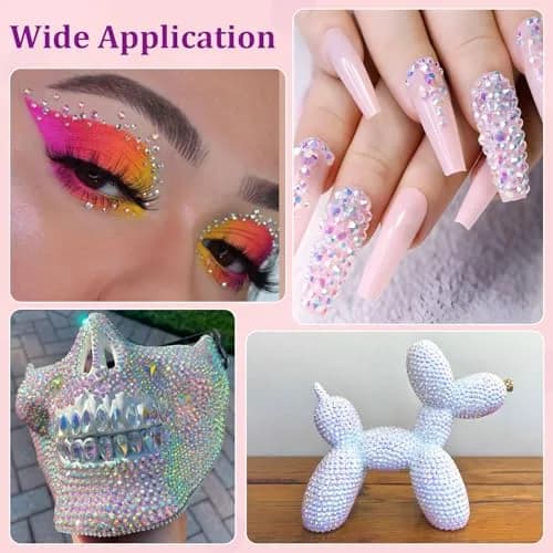 TINKRSTUFF Resin Jelly Rhinestones 16,000 pcs | AB Flatback Gems for Nail Art & Crafts thumbnail 6