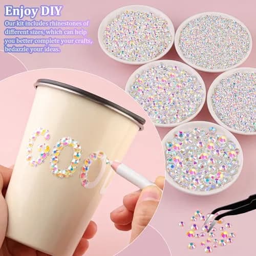 TINKRSTUFF Resin Jelly Rhinestones 16,000 pcs | AB Flatback Gems for Nail Art & Crafts thumbnail 3