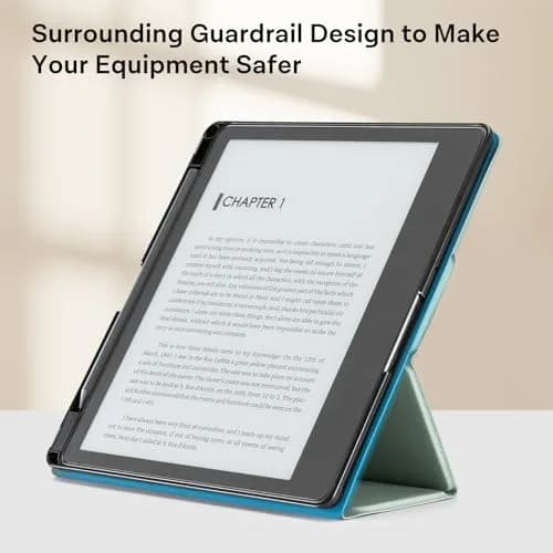 CoBak Sage Green Stand Case for Kindle Scribe 10.2 Inch (25.9 cm) | Premium Folio Leather Cover with Pen Holder & Auto Sleep/Wake thumbnail 4