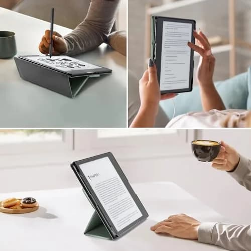 CoBak Sage Green Stand Case for Kindle Scribe 10.2 Inch (25.9 cm) | Premium Folio Leather Cover with Pen Holder & Auto Sleep/Wake thumbnail 7