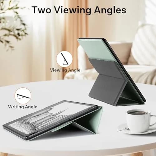 CoBak Sage Green Stand Case for Kindle Scribe 10.2 Inch (25.9 cm) | Premium Folio Leather Cover with Pen Holder & Auto Sleep/Wake thumbnail 2