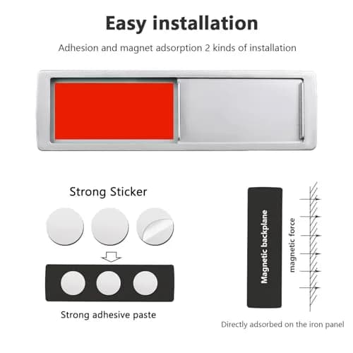LoYinLo Privacy Door Sign Slider 7" x 2" | Blank Office Sign for Vacant Occupied, Do Not Disturb thumbnail 2