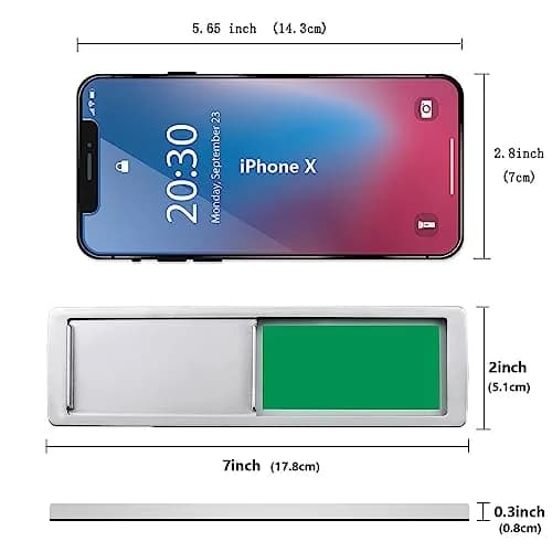 LoYinLo Privacy Door Sign Slider 7" x 2" | Blank Office Sign for Vacant Occupied, Do Not Disturb thumbnail 4