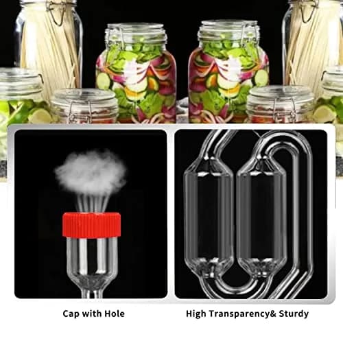 Zazolyne Transparent Brewing Airlock 2 Pack with Stoppers & Grommets | Twin Bubble Fermenting Kit thumbnail 5