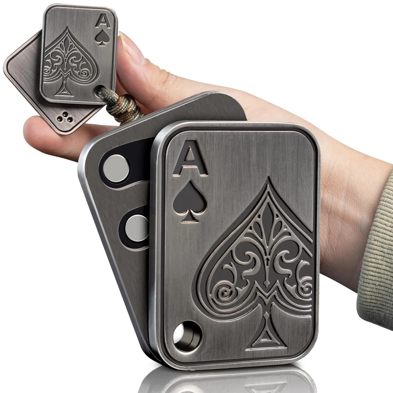 D.G.PLAYER Ace Poker Magnetic Fidget Slider 70g (2.5oz) | Stress Relief Toy with PTFE Pads