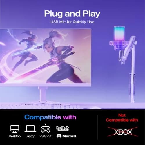 MAONO DGM20S USB Microphone for PC with Clear Voice & Noise Reduction | RGB Lighting & Noise Cancellation thumbnail 7