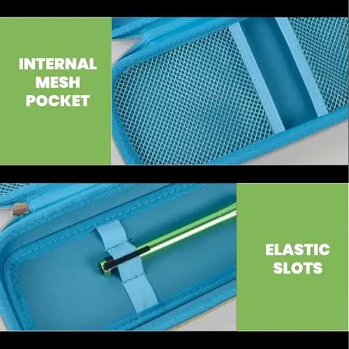 ALKOO Sky Blue Stethoscope Carrying Case with Internal Mesh Pockets & Elastic Slots | Professional Healthcare Organizer thumbnail 3