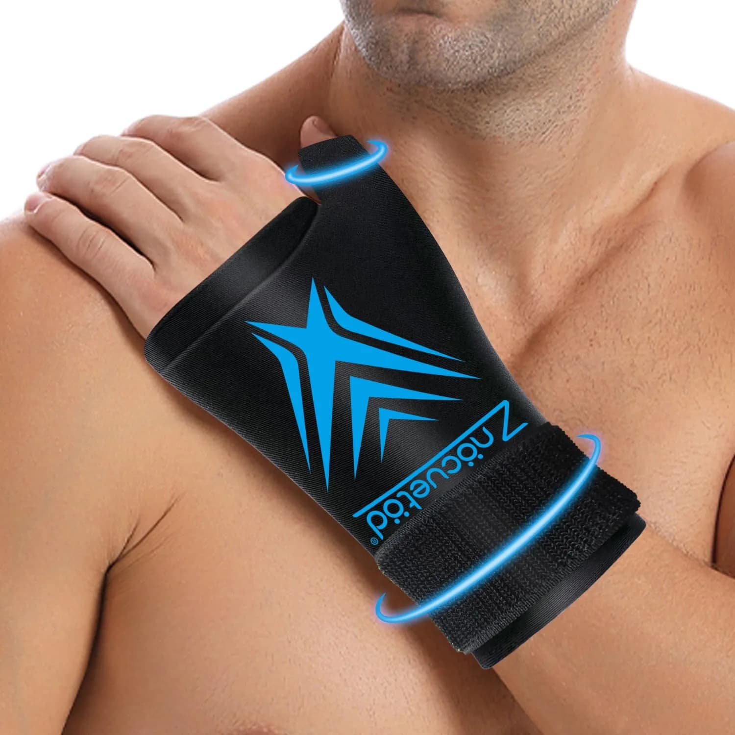ZNÖCUETÖD Neck Ice Pack Wrap Reusable Gel Ice Packs for Cervical Injuries Pain Relief, Black — Black