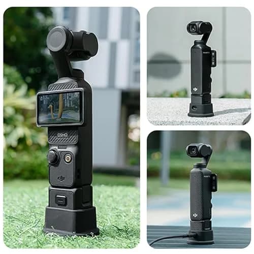 FiTSTILL Black Silicone Non-Slip Desktop Mount for DJI Osmo Pocket 4/3, Lightweight and Compact, with Charging Opening | Stable Desktop Base thumbnail 6
