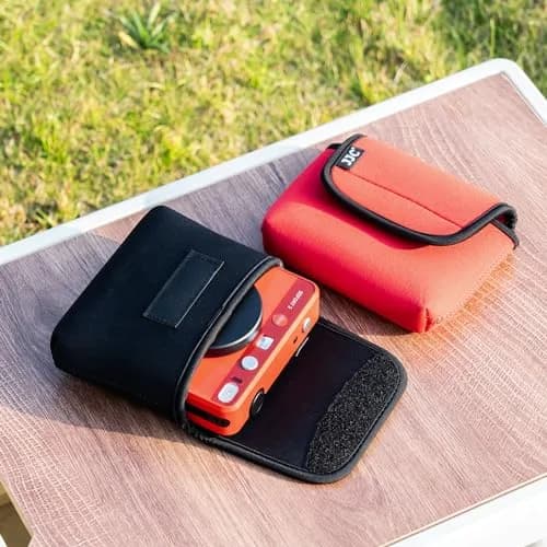 JJC Camera Case for Leica Sofort 2, Fuji X Half, Kodak Ektar H35N, Pixpro WPZ2 (160x120x35mm) | Red Neoprene Pouch thumbnail 5