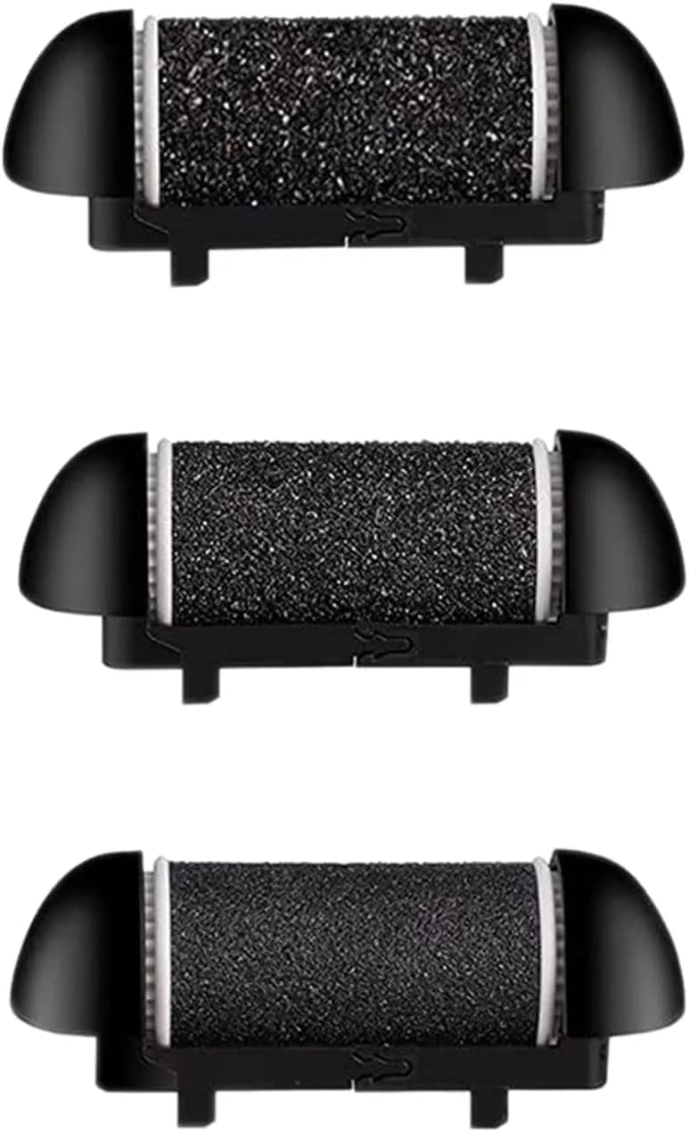 CIVYPRO Replacement Roller Heads for Electric Callus Remover BK-506, 3-Count (Extra Coarse, Regular Coarse, Gentle Coarse) | Foot Care Pedicure Tools - main product image