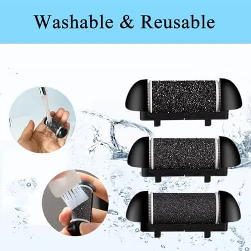 CIVYPRO Replacement Roller Heads for Electric Callus Remover BK-506, 3-Count (Extra Coarse, Regular Coarse, Gentle Coarse) | Foot Care Pedicure Tools thumbnail 5