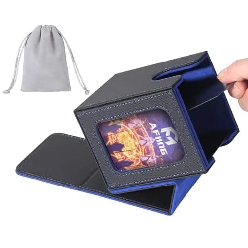 AFIING Commander Deck Box for 100 Double Sleeved Cards | Fits MTG EDH TCG with Side Window & Dividers thumbnail 1