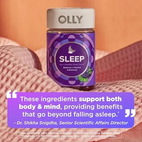 OLLY Sleep Support Gummy Supplement, 3 mg Melatonin, L-Theanine - 90 Count | Supports Healthy Sleep Cycle thumbnail 3