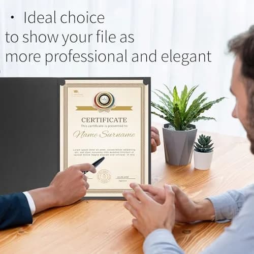 COIDEA Black Certificate Holders 10-Pack | 24.4cm x 30.6cm (9.4" x 12") Diploma Covers thumbnail 6