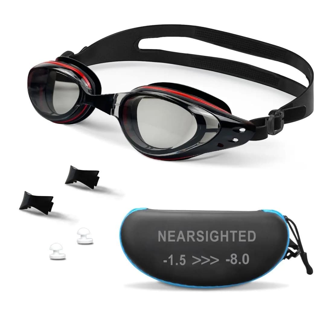 AIKOTOO Shortsighted Swimming Goggles -4.0 | Anti-Fog & UV Protection for Adults & Youth - main product image