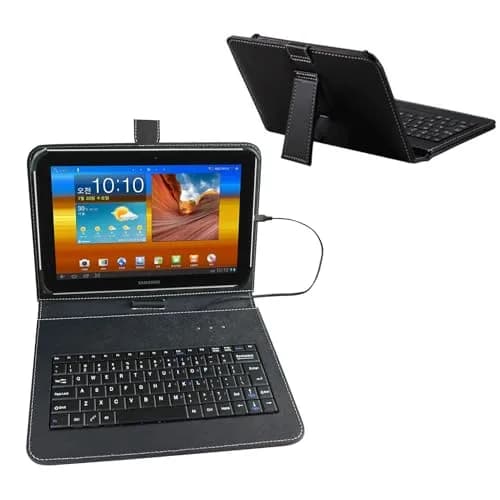 ENJOY-UNIQUE Black QWERTY Keyboard Case for 9.7-11 inch Tablets | USB-C Port, PU Leather, Universal Fit thumbnail 1