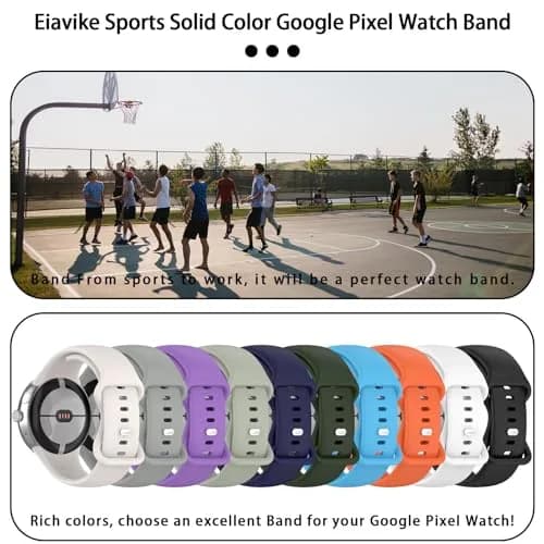 Eiavike Google Pixel Watch 41mm Silicone Band | Breathable, Soft & Durable for Unisex thumbnail 7