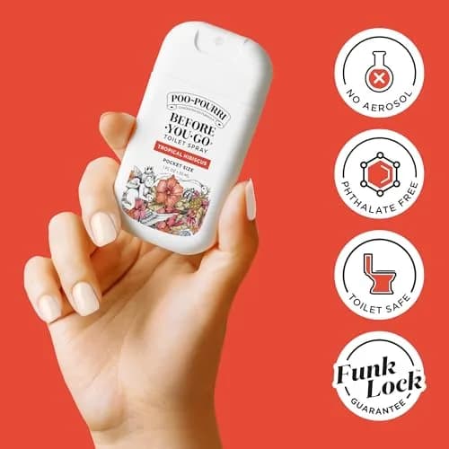 Poo-Pourri Tropical Hibiscus Pocket Toilet Spray 30ml (1 Fl Oz) | Essential Oils Odor Deodorizer thumbnail 3