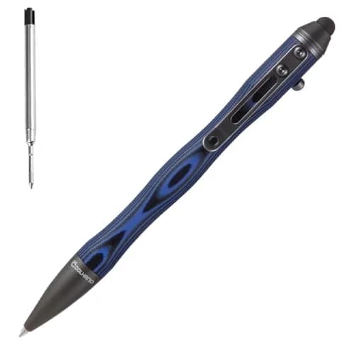 Cool Hand 5.7'' G10 EDC Bolt Action Pen, Touch Screen Stylus, Model 5375-N | Ergonomic large-hand grip, refillable, stylish navy thumbnail 1