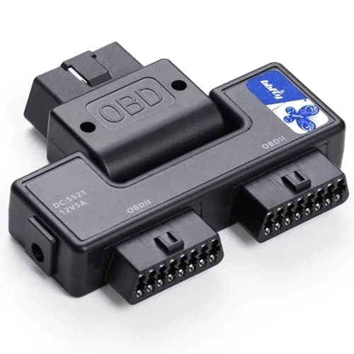 bbfly B33 OBD2 Splitter 1 Male to 2 Female J1962 Adapter with Rotatable Port | 12V 5A DC Connector thumbnail 2