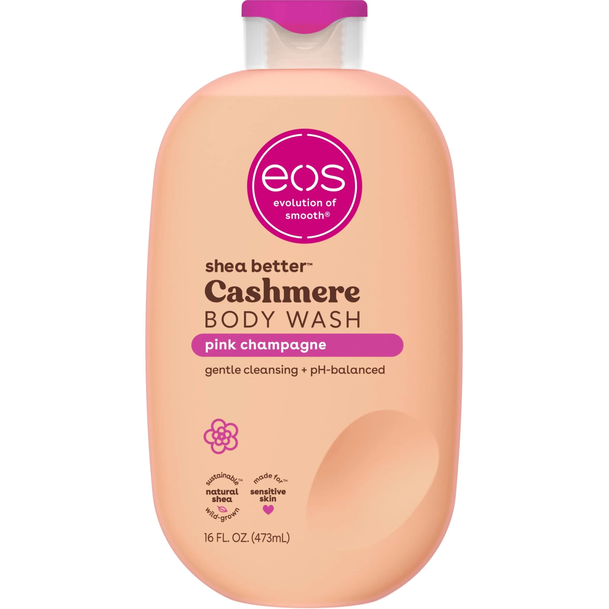 eos Pink Champagne Cashmere Body Wash 473ml (16 fl oz) | pH Balanced for Sensitive Skin