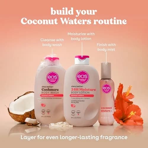 eos Cashmere Body Wash Coconut Waters 473ml (16 fl oz) | Moisturizing Body Wash for Sensitive Skin thumbnail 4