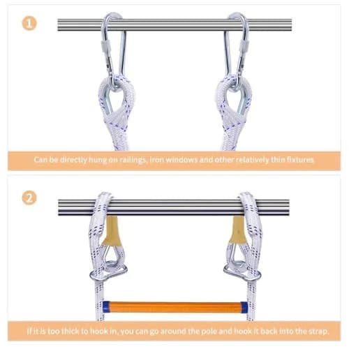 LZ.MZXU Fire Escape Ladder 2 Story, 26.2FT (7.98m) Emergency Portable Rope Ladder | Heavy Duty 2000 lb Capacity thumbnail 5