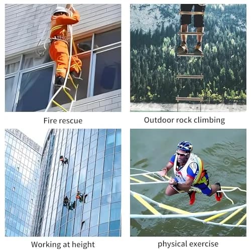 LZ.MZXU Fire Escape Ladder 2 Story, 26.2FT (7.98m) Emergency Portable Rope Ladder | Heavy Duty 2000 lb Capacity thumbnail 6