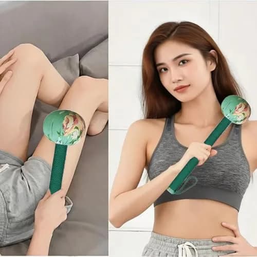 APSWUDR Manual Back Massager Hammer with Mugwort Essence | 25.9 cm (10.24 in) Length, 8.9 cm (3.5 in) Diameter thumbnail 5