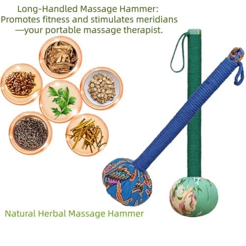 APSWUDR Manual Back Massager Hammer with Mugwort Essence | 25.9 cm (10.24 in) Length, 8.9 cm (3.5 in) Diameter thumbnail 2