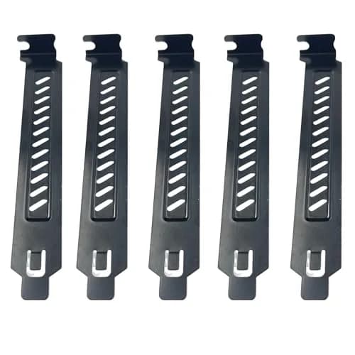 daier Black PCI Slot Covers 10PCS | Dust Filter Bracket Expansion Blanking Plate for Computer Cases thumbnail 1