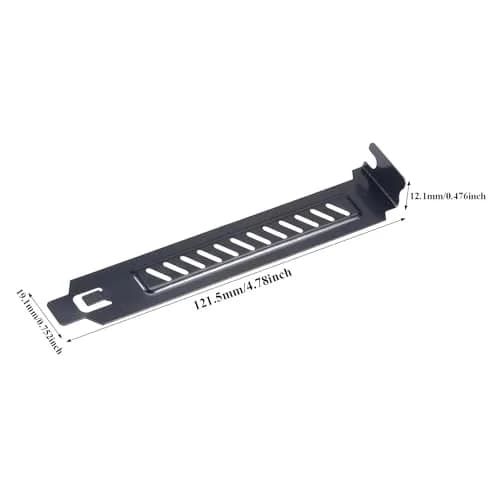 daier Black PCI Slot Covers 10PCS | Dust Filter Bracket Expansion Blanking Plate for Computer Cases thumbnail 3