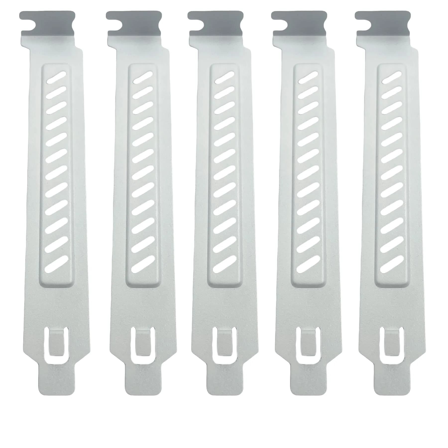 daier 10PCS PCI Slot Covers with Screws, Metal Dust Filter Bracket Expansion Blanking Plate for Computer Cases (Silver, 10-Pack) — White 1